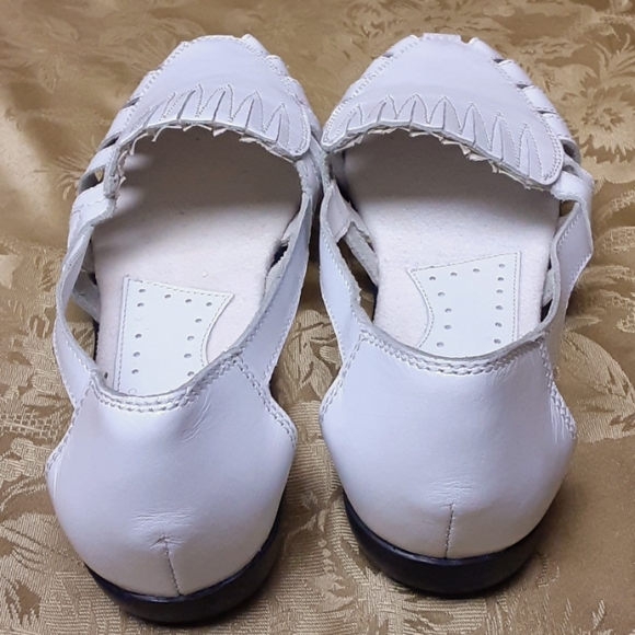 H SALON Sandals Women's 9 White Leather Comfort Walking VTG - Picture 6 of 13